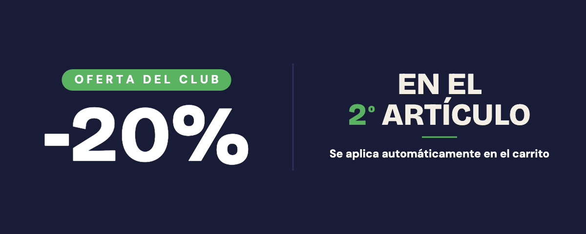 -20% en el 2º artículo, se aplica automáticamente en el carrito
