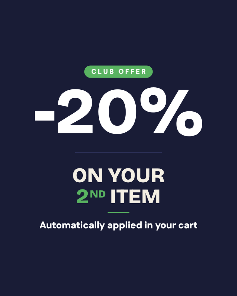 -20% on your 2nd item, automatically applied in your cart