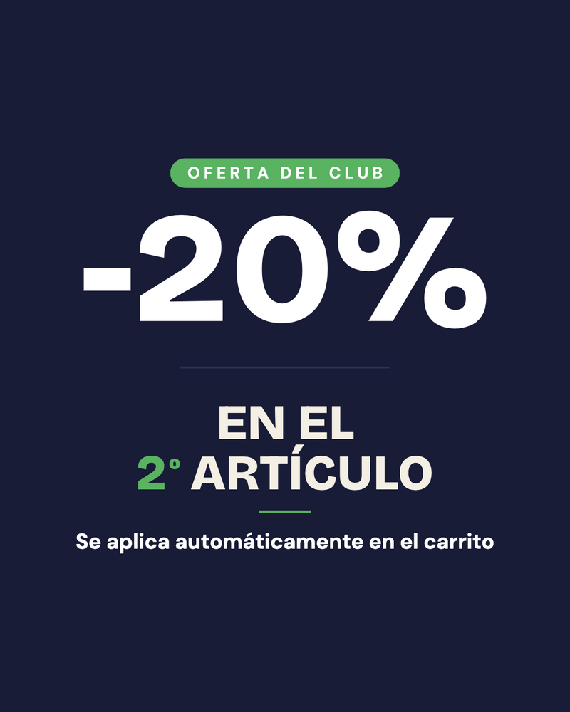 -20% en el 2º artículo, se aplica automáticamente en el carrito