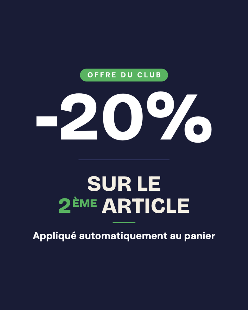 -20% sur le 2ème article, appliqué automatiquement au panier