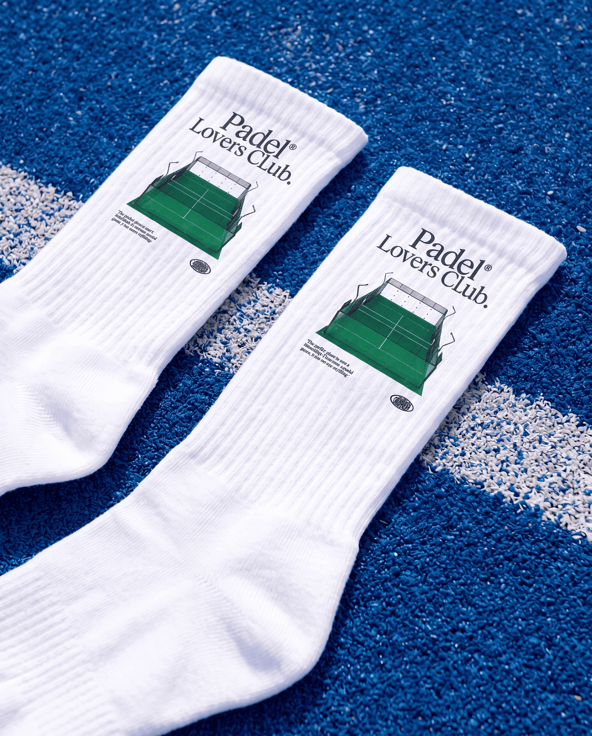 Chaussettes padel Court Design, portées – Padel Lovers Club