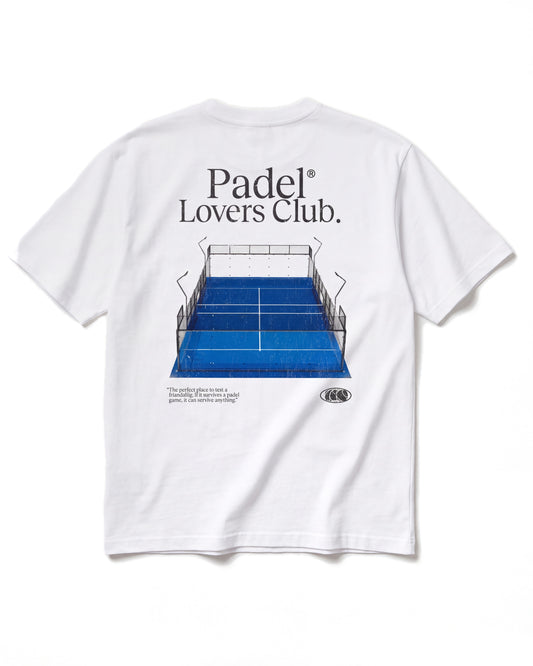 T-shirt padel Court Design bleu, vue de dos – Padel Lovers Club