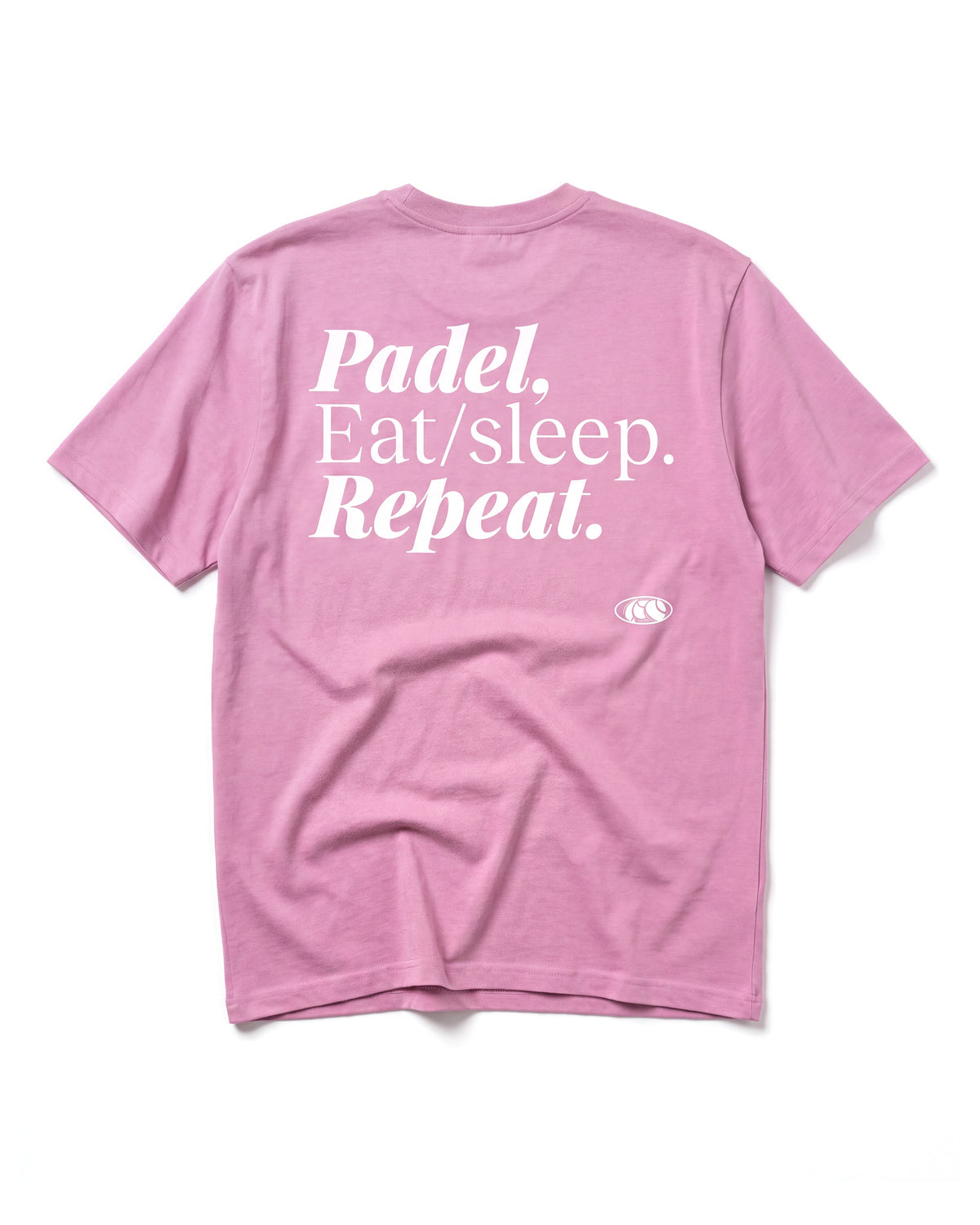 T-shirt padel Repeat rose, vue de dos – Padel Lovers Club
