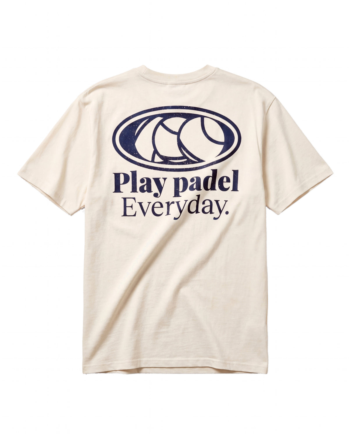 T-shirt padel Play Padel Everyday naturel, vue de dos – Padel Lovers Club