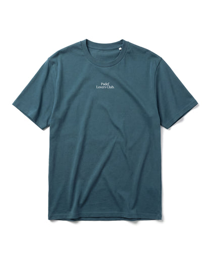 T-shirt padel Repeat bleu canard, vue de face – Padel Lovers Club