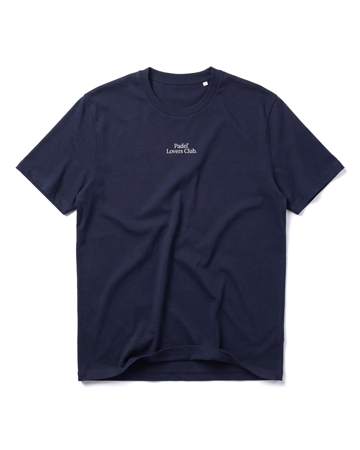 T-shirt padel Repeat bleu marine, vue de face – Padel Lovers Club