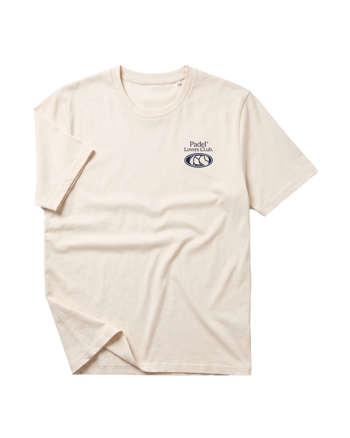 T-shirt padel Play Padel Everyday naturel, vue de face – Padel Lovers Club