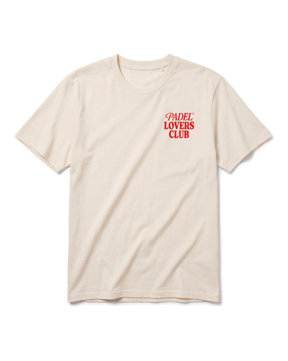 T-shirt padel Less Work. More Padel naturel, vue de face – Padel Lovers Club