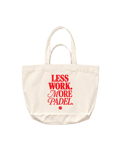 Sac de plage padel Less Work. More Padel – Padel Lovers Club