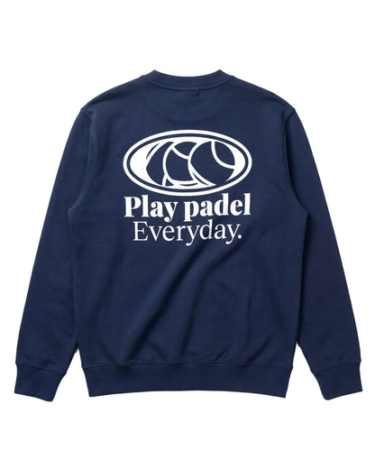 Sweat padel Play Padel Everyday bleu marine, vue de dos – Padel Lovers Club