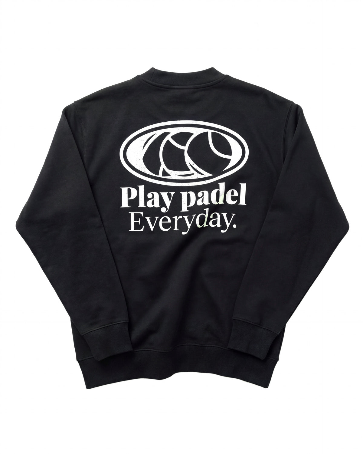 Sweat padel Play Padel Everyday noir, vue de dos – Padel Lovers Club