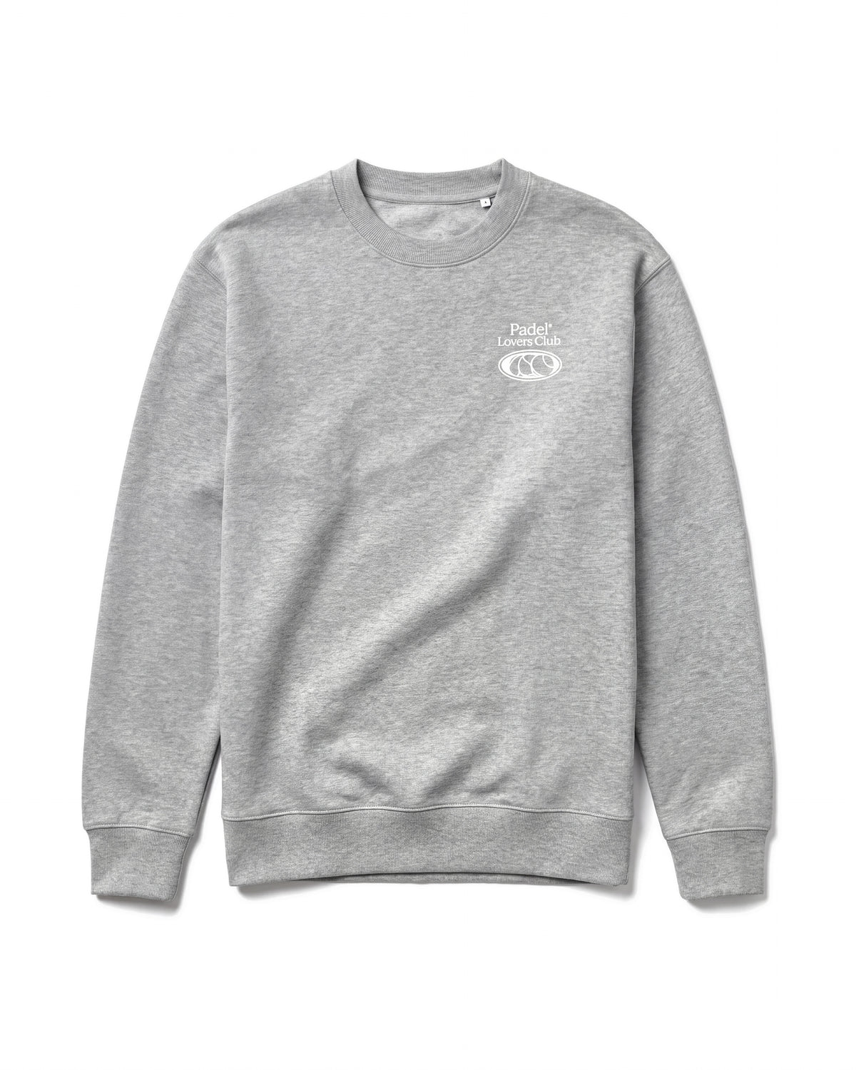 Sweat padel Play Padel Everyday gris chiné, vue de face – Padel Lovers Club