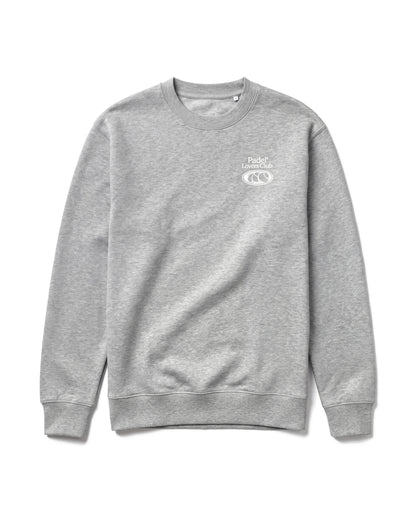 Sweat padel Play Padel Everyday gris chiné, vue de face – Padel Lovers Club