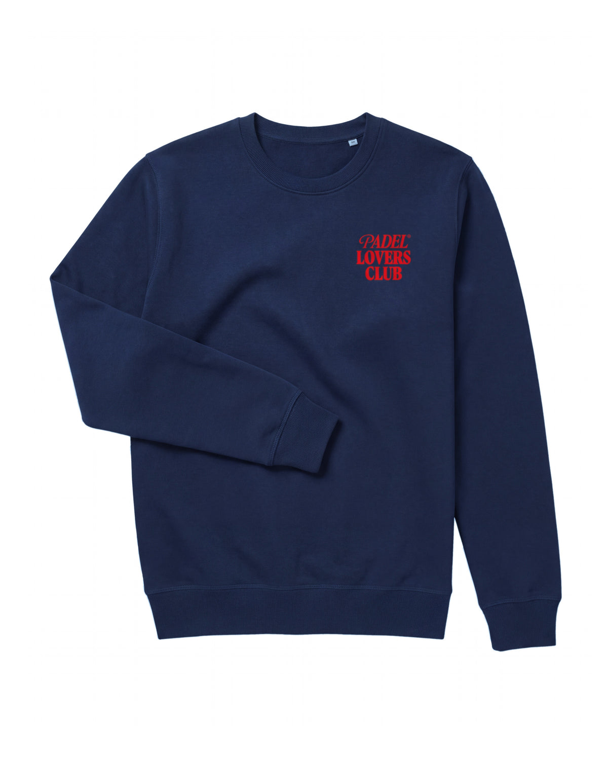 Sweat padel Less Work. More Padel bleu marine, vue de face – Padel Lovers Club