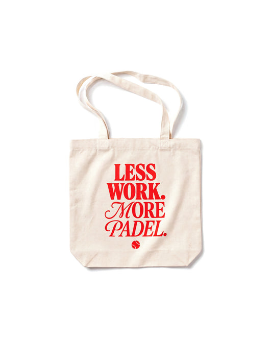 Tote bag padel Less Work. More Padel – Padel Lovers Club
